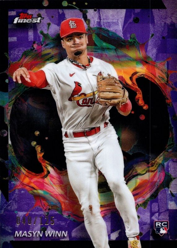 Masyn Winn 2024 Topps Finest #212 Rare - Purple Refractor /125 Rookie RAW