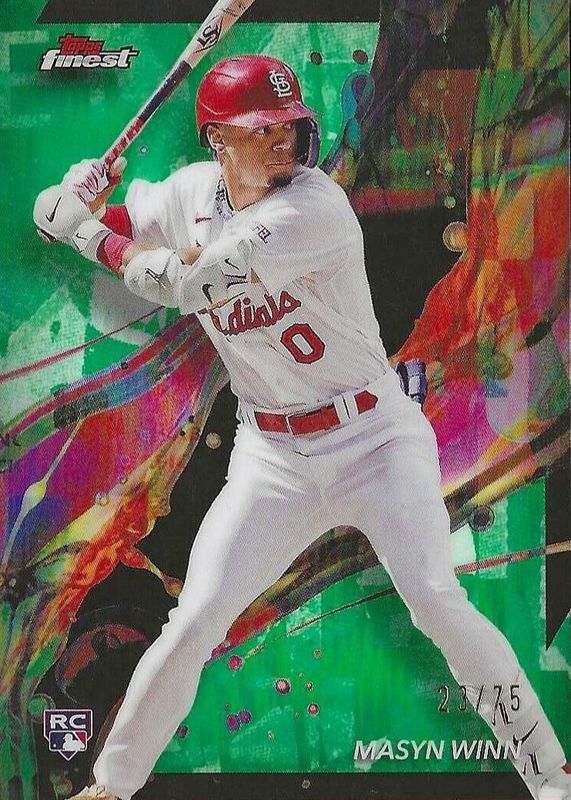 Masyn Winn 2024 Topps Finest #12 Common - Green Refractor /75 Rookie SGC 9.5