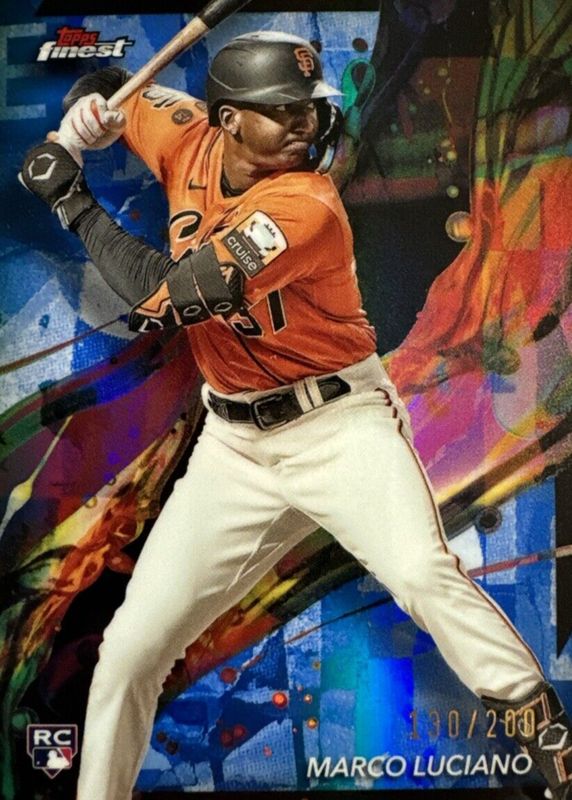 Marco Luciano 2024 Topps Finest #42 Common - Blue Refractor /200 Rookie RAW