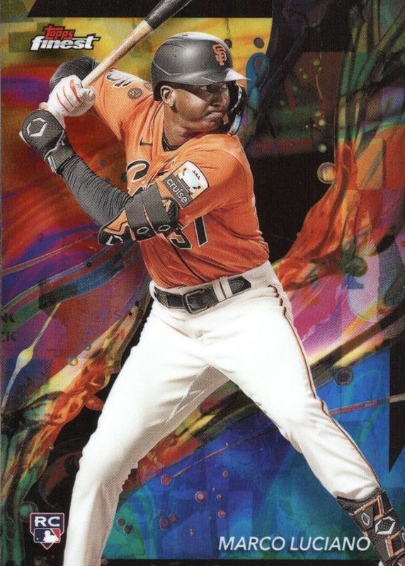 Marco Luciano 2024 Topps Finest #42 Common - Oil Spill Refractor /(SSP) Rookie RAW