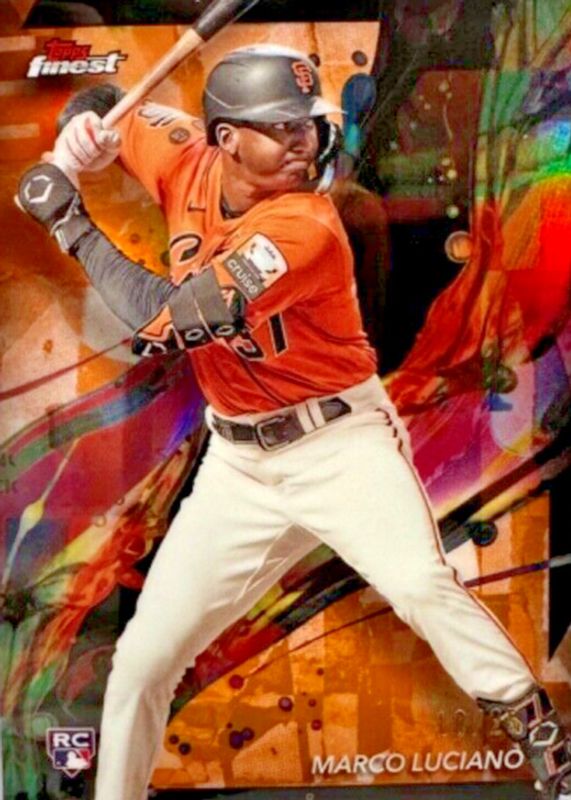 Marco Luciano 2024 Topps Finest #42 Common - Orange Refractor /25 Rookie RAW