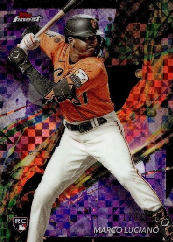 Marco Luciano 2024 Topps Finest #42 Common - Purple Checkerboard Refractor /150 Rookie RAW