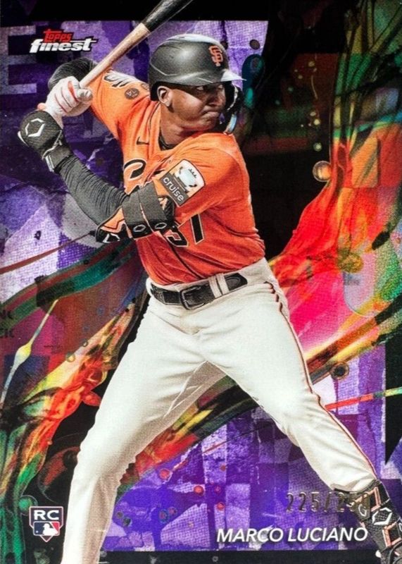 Marco Luciano 2024 Topps Finest #42 Common - Purple Refractor /250 Rookie RAW