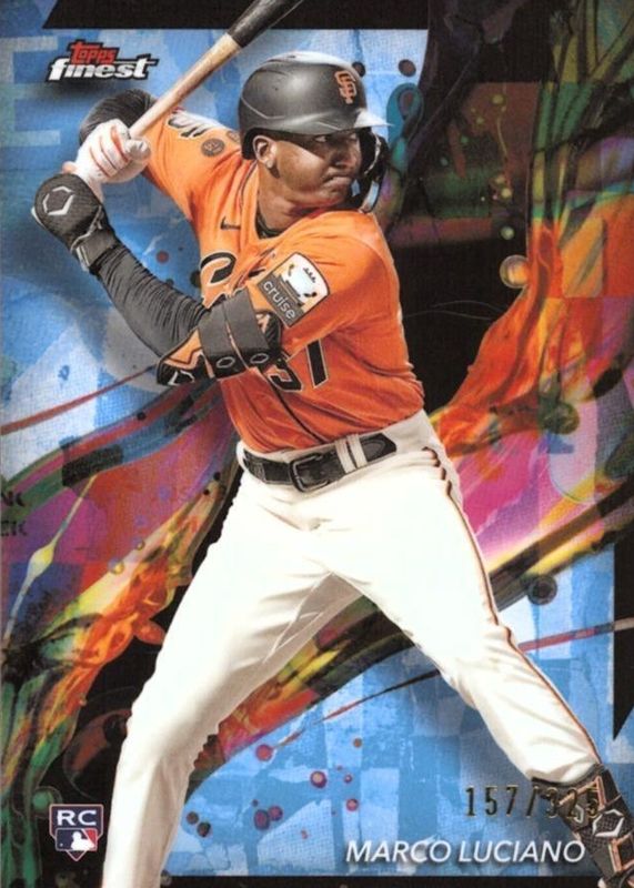 Marco Luciano 2024 Topps Finest #42 Common - Sky Blue Refractor /325 Rookie RAW