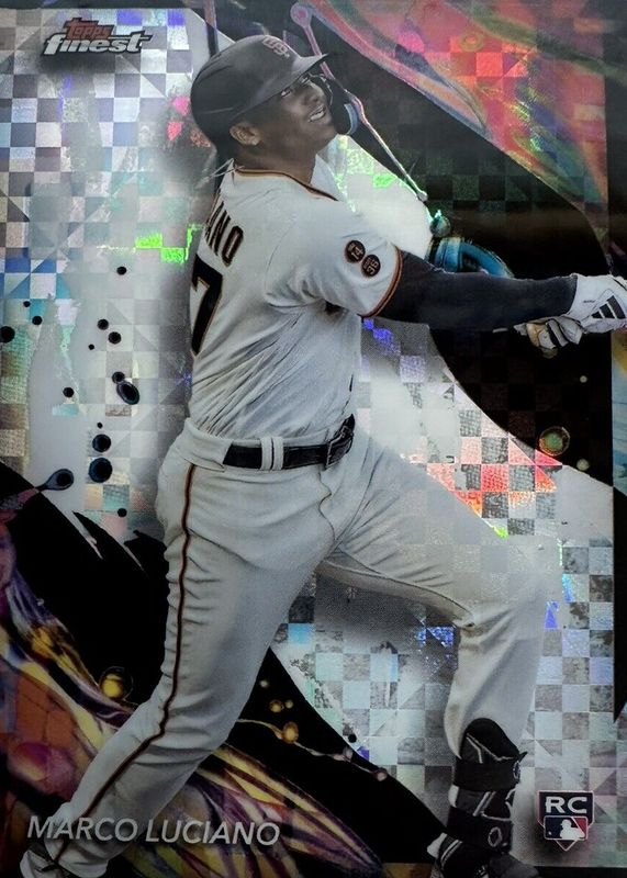 Marco Luciano 2024 Topps Finest #178 Uncommon - Checkerboard Refractor Rookie RAW