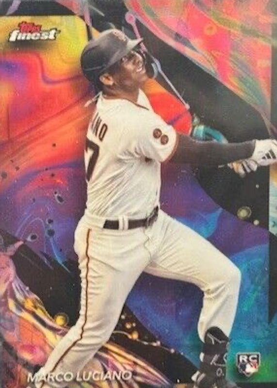 Marco Luciano 2024 Topps Finest #178 Uncommon - Oil Spill Refractor /(SSP) Rookie RAW
