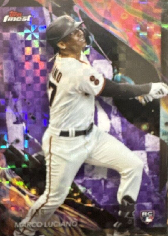 Marco Luciano 2024 Topps Finest #178 Uncommon - Purple Checkerboard Refractor /99 Rookie RAW