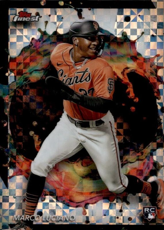 Marco Luciano 2024 Topps Finest #276 Rare - Checkerboard Refractor Rookie RAW