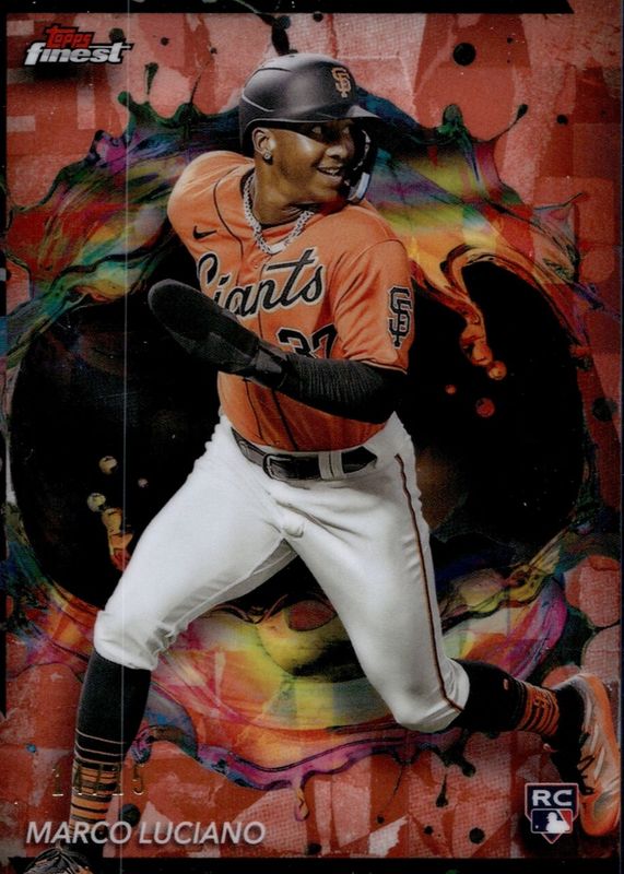 Marco Luciano 2024 Topps Finest #276 Rare - Orange Refractor /15 Rookie RAW