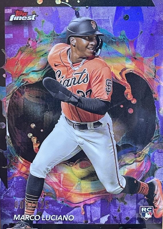 Marco Luciano 2024 Topps Finest #276 Rare - Purple Refractor /125 Rookie RAW
