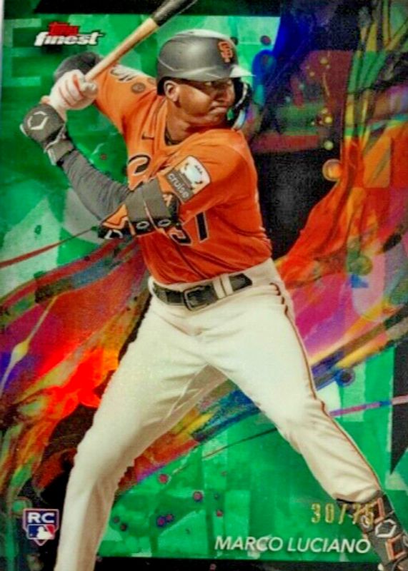 Marco Luciano 2024 Topps Finest #42 Common - Green Refractor /75 Rookie RAW
