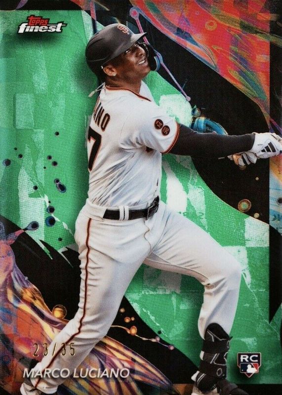 Marco Luciano 2024 Topps Finest #178 Uncommon - Green Refractor /35 Rookie RAW