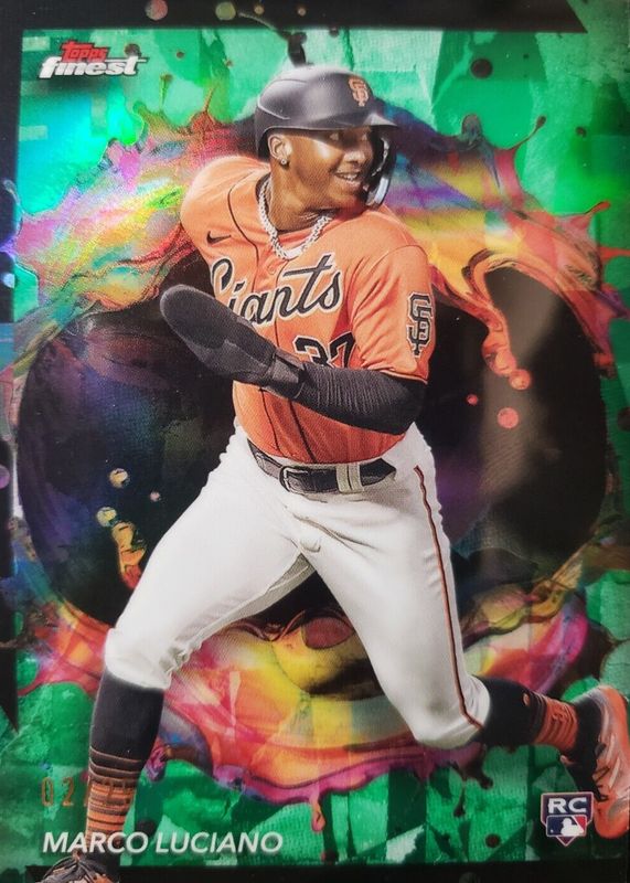 Marco Luciano 2024 Topps Finest #276 Rare - Green Refractor /25 Rookie RAW