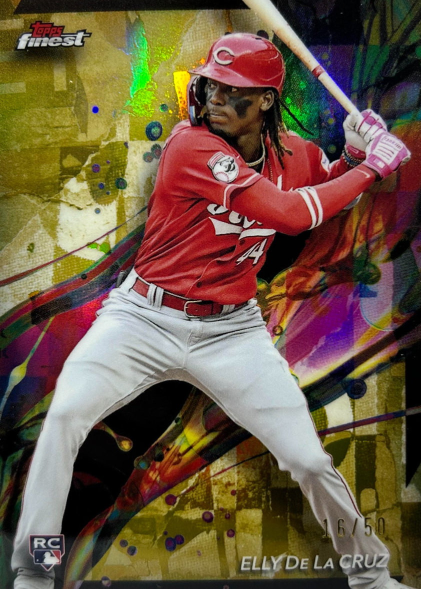 Elly De La Cruz 2024 Topps Finest #64 Common - Gold Refractor /50