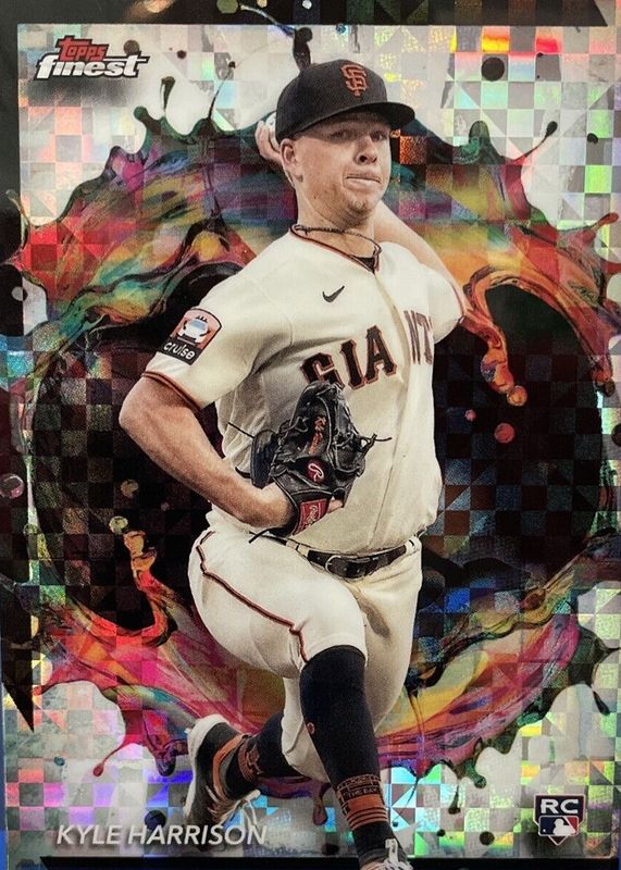 Kyle Harrison 2024 Topps Finest #258 Rare - Checkerboard Refractor Rookie RAW