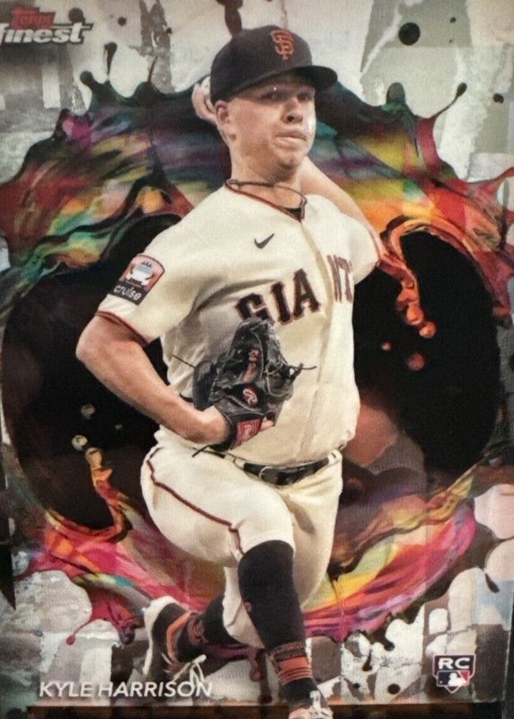 Kyle Harrison 2024 Topps Finest #258 Rare - Oil Spill Refractor Rookie RAW