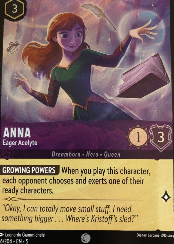 Anna - Eager Acolyte 2024 Shimmering Skies #56/204 Cold Foil RAW TCG (NEAR MINT)