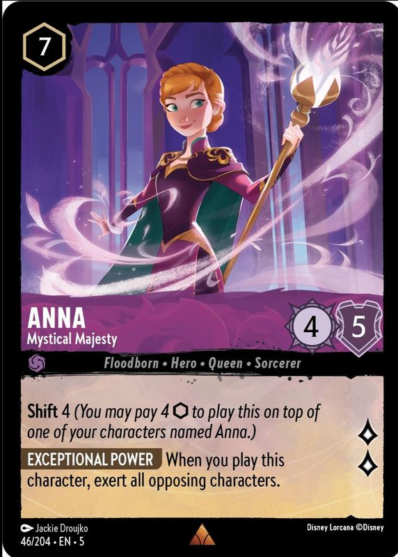 Anna - Mystical Majesty 2024 Shimmering Skies #46/204 Cold Foil RAW TCG (NEAR MINT)