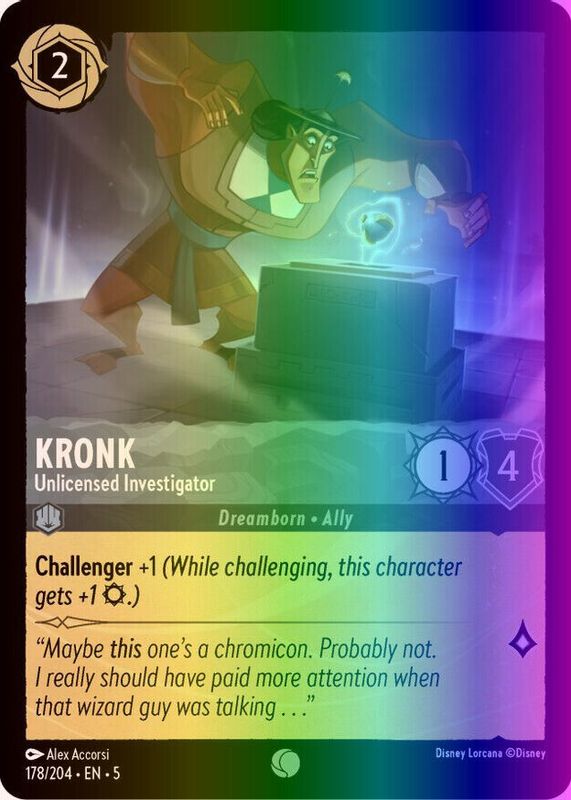 kronk lorcana card Amazon.com: Ravensburger Disney Lorcana TCG: Azurite Sea Booster Pack  Display | 24 Packs with 12 Trading Cards Each | Ideal for Collectors &  Disney Fans main image 1