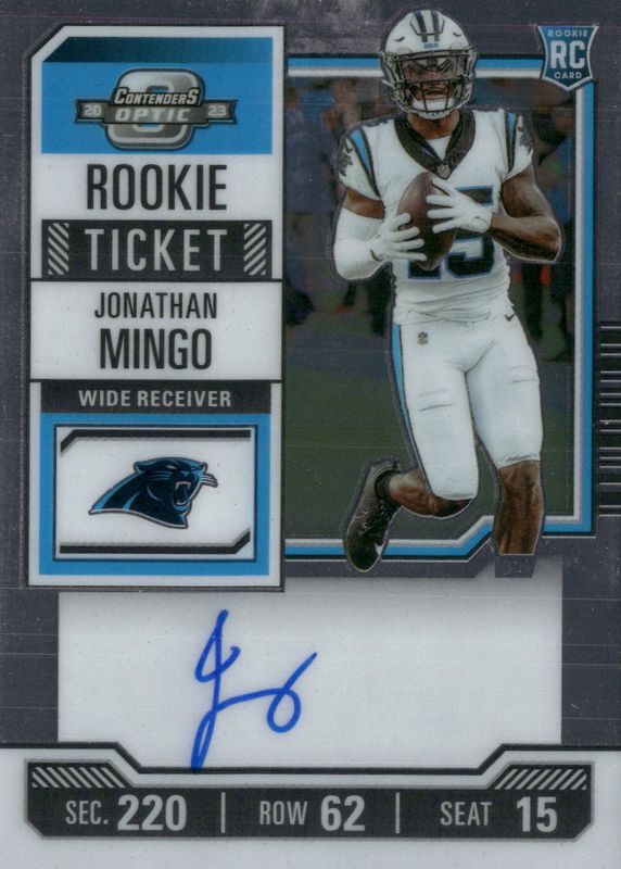 Jonathan Mingo 2023 Contenders Optic #119 Rookie Ticket Auto PSA 10