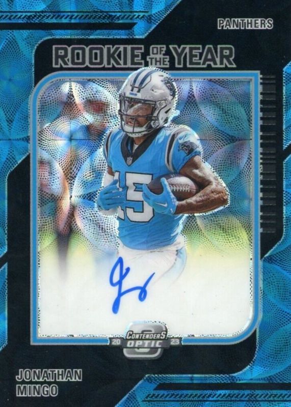 Jonathan Mingo 2023 Contenders Optic #ROY-JM Rookie of the Year Contenders Autographs - Black Scope /25 PSA 10