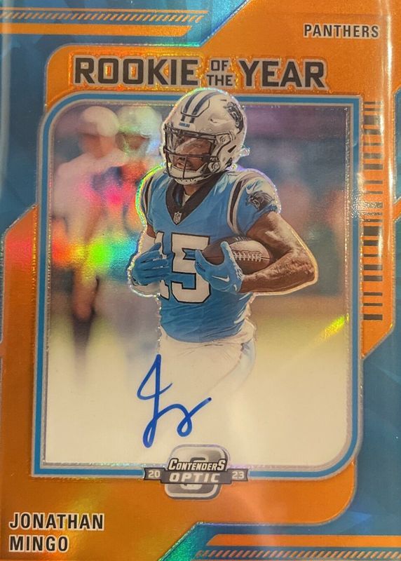 Jonathan Mingo 2023 Contenders Optic #ROY-JM Rookie of the Year Contenders Autographs - Orange /50 PSA 10