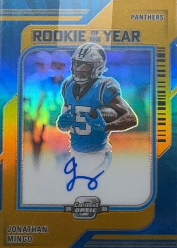 Jonathan Mingo 2023 Contenders Optic #ROY-JM Rookie of the Year Contenders Autographs - Gold /10 PSA 10