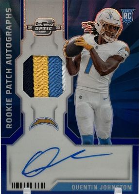 2023 Contenders Optic #RPA-QJ Rookie Patch Auto - Blue /50