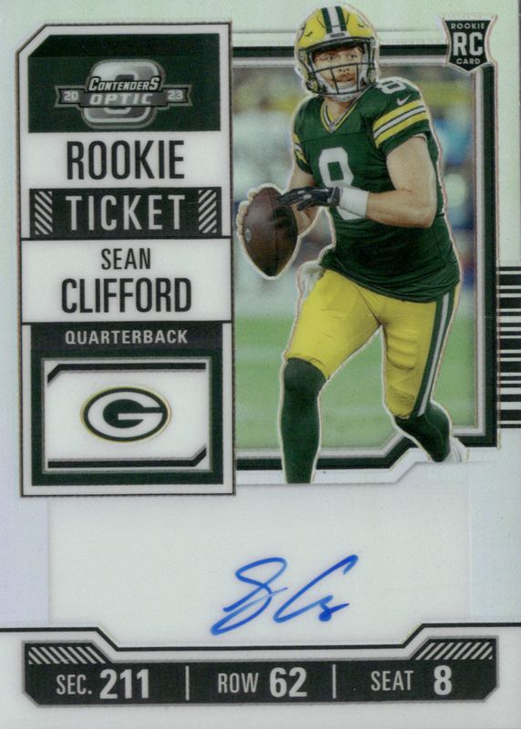 Sean Clifford 2023 Contenders Optic #132 Rookie Ticket Auto Rookie RAW