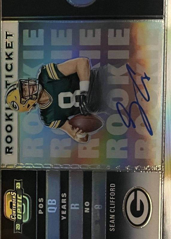 Sean Clifford 2023 Contenders Optic #03TA-SCD 2003 Contenders Throwback Rookie Autographs /25 Rookie SGC 10