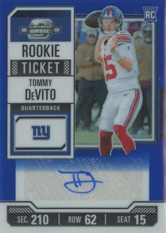 2023 Contenders Optic #153 Rookie Ticket Auto - Blue /75