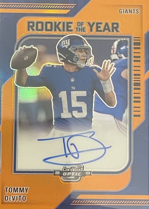 2023 Contenders Optic #ROY-TD Rookie of the Year Contenders Autographs - Orange /50