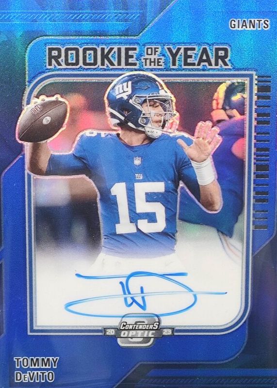 Tommy DeVito 2023 Contenders Optic #ROY-TD Rookie of the Year Contenders Autographs - Blue (/75) BGS 9.5