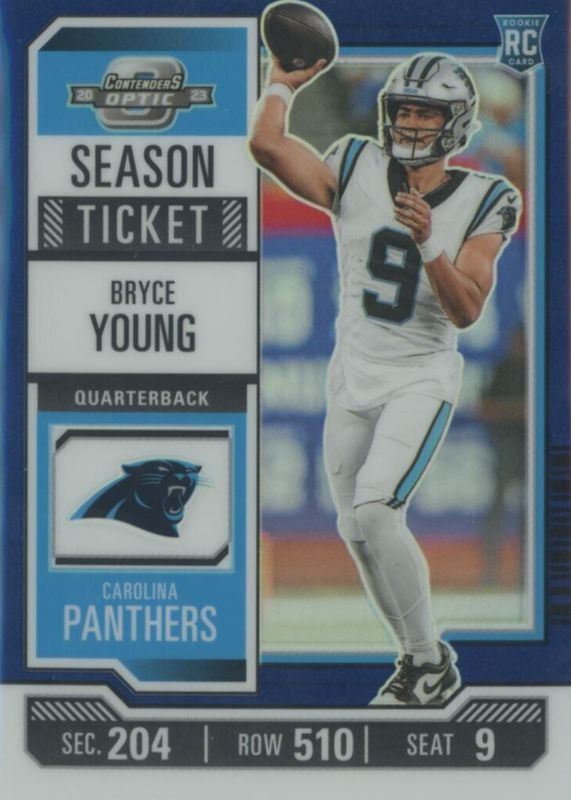 Bryce Young 2023 Contenders Optic #7 Blue /99 Rookie PSA 10