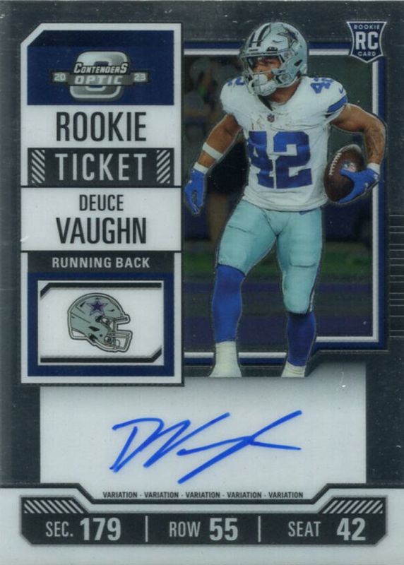 Deuce Vaughn 2023 Contenders Optic #108 Rookie Ticket Auto Variation Rookie BGS 9