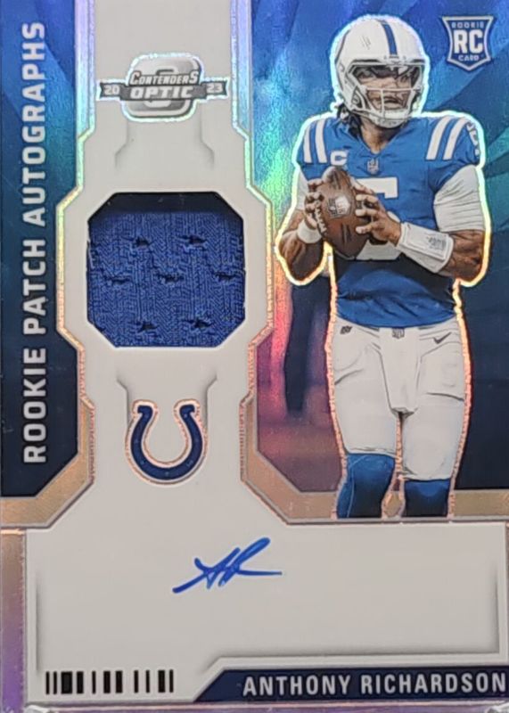 Anthony Richardson 2023 Contenders Optic #RPA-AR Rookie Patch Auto /75 Rookie BGS 9.5