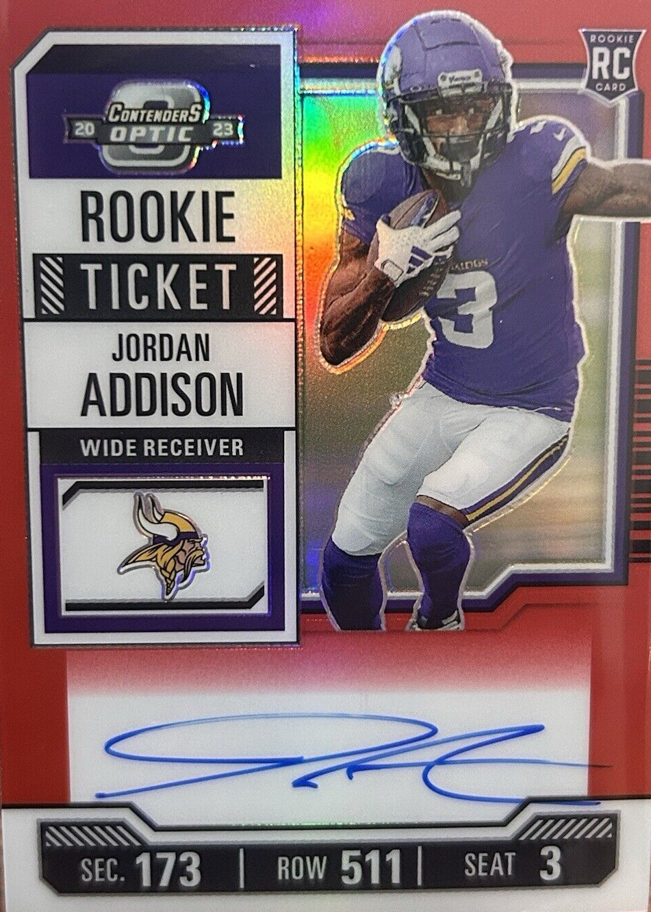 ★たんぽぽ★【販売証明書有】AHKAH（アーカー）ストーンレメディイニシャ 2023 Panini Select Future Jordan Addison Rookie #FUT-JAD | eBay