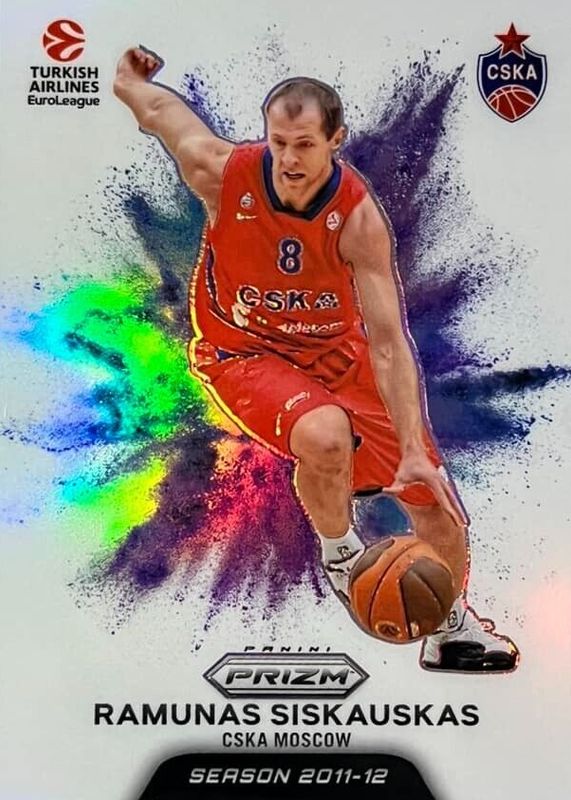 Ramunas Siskauskas 2023 Prizm EuroLeague #9 Color Blast /(SSP) PSA 9