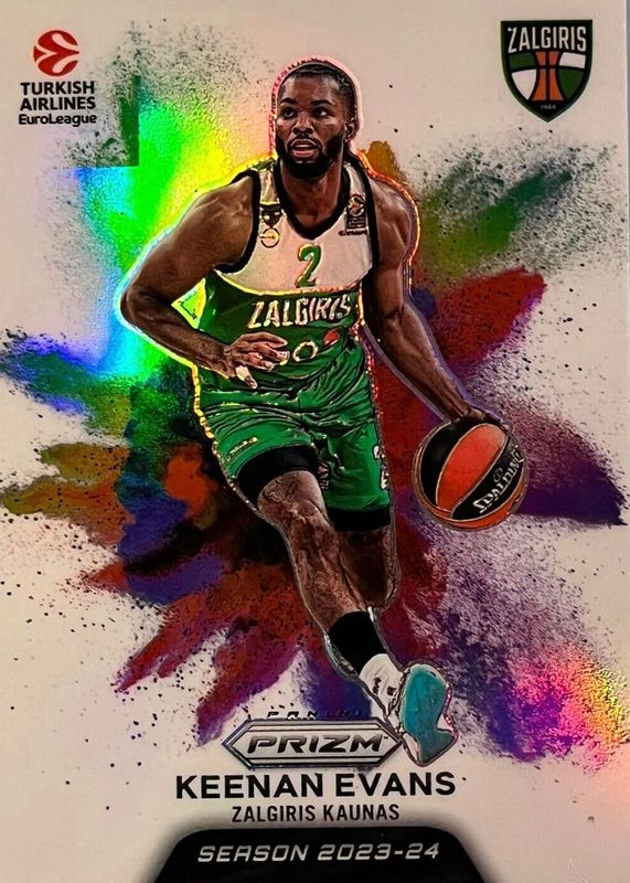 Keenan Evans 2023 Prizm EuroLeague #25 Color Blast /(SSP) BGS 9