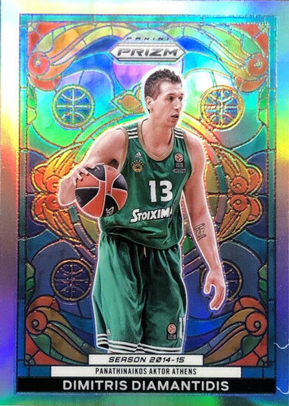 Dimitris Diamantidis 2023 Prizm EuroLeague #6 Stained Glass /(SSP) BGS 9