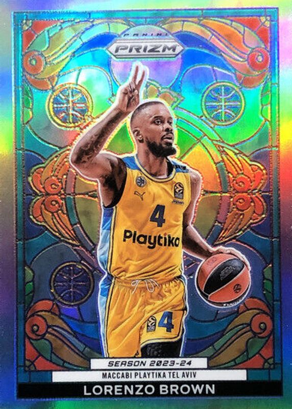 Lorenzo Brown 2023 Prizm EuroLeague #10 Stained Glass /(SSP)