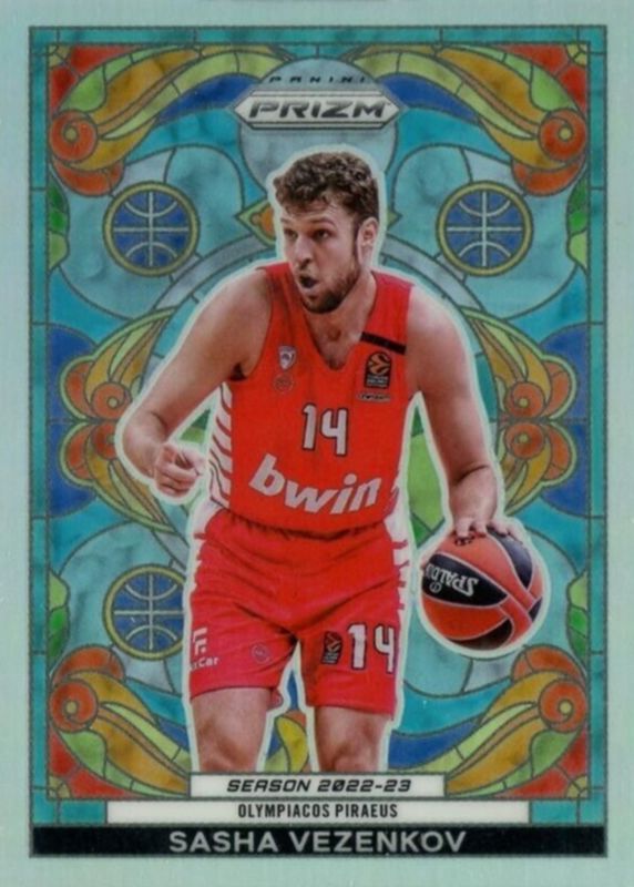 Sasha Vezenkov 2023 Prizm EuroLeague #5 Stained Glass /(SSP) RAW