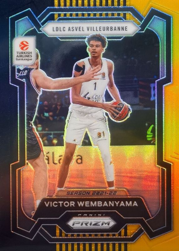 Victor Wembanyama 2023 Prizm EuroLeague #11 Black Gold /5 Rookie SGC 9