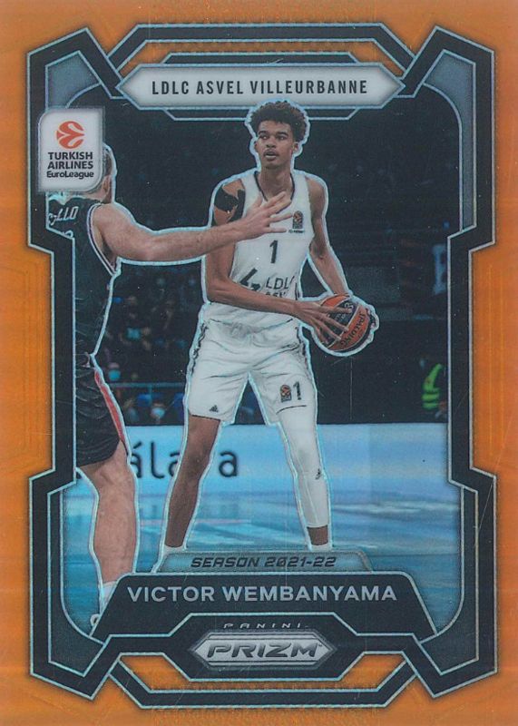 Victor Wembanyama 2023 Prizm EuroLeague #11 Orange /49 Rookie SGC 9.5