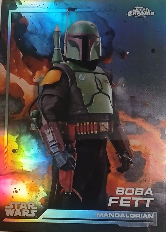 Boba Fett 2024 Topps Chrome Star Wars #19 Rainbow Refractor PSA 10