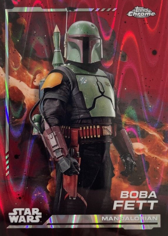 Boba Fett 2024 Topps Chrome Star Wars #19 Red Blaster RayWave Refractor PSA 10