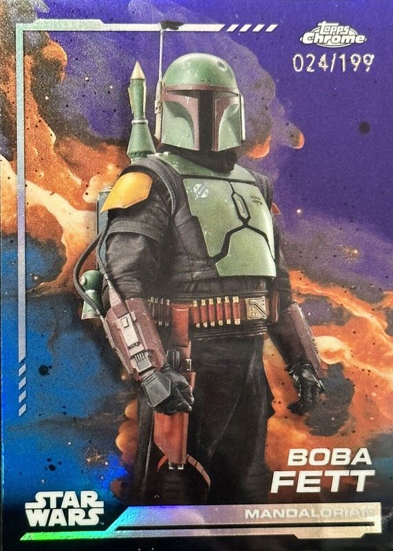 Boba Fett 2024 Topps Chrome Star Wars #19 Kamino Aqua Refractor /199 PSA 10