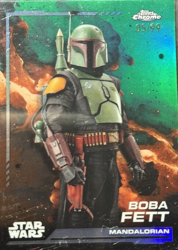 Boba Fett 2024 Topps Chrome Star Wars #19 Kashyyyk Green Refractor /99 PSA 10