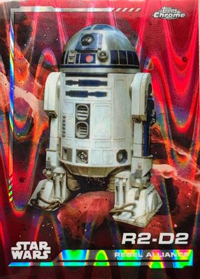 R2-D2 2024 Topps Chrome Star Wars #108 Red Blaster RayWave
