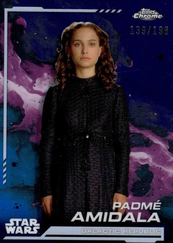 Padme Amidala 2024 Topps Chrome Star Wars #130 Kamino Aqua Refractor /199 PSA 10